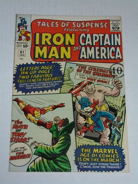 Tales Of Suspense #61 Vf (8.0) Marvel Comics January 1965 Iron Man (Sa)**