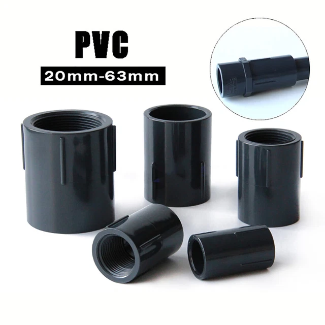 PVC FEMALE THREAD Coupling Threaded Socket Straight Connector Pipe