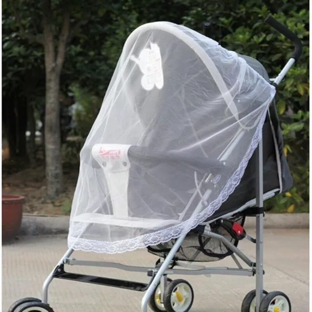 Lace White Mesh Buggy Infants Baby Stroller Pushchair Mosquito Insect Net Safe
