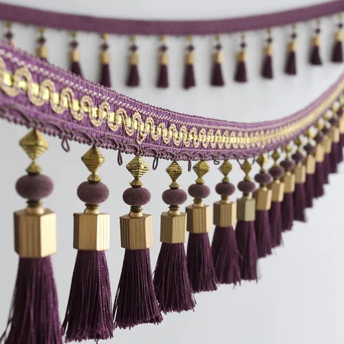 1M Curtain Tassel Fringe Trim Fabric Sewing Crafts DIY Ribbon Sewing Upholstery 11