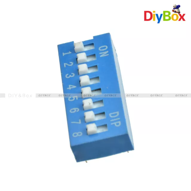 10/50PCS Through Hole Side Style 8P 8 Position 2.54mm Pitch Dip Switch IC 3