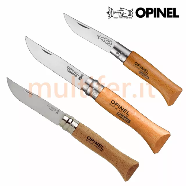 Coltello opinel tradizionale con lama inox o al carbonio - misure varie