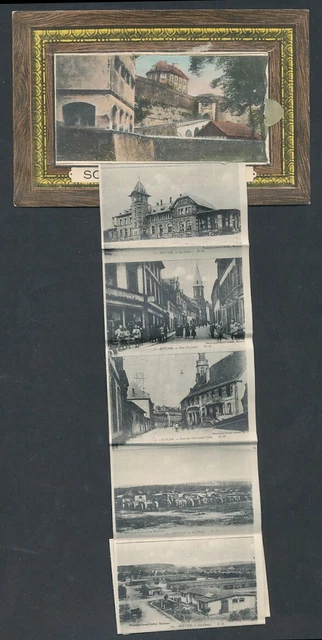 Leporello-CPA Bitche, La Gare, Rue Teyssier, Rue Saint Augustin