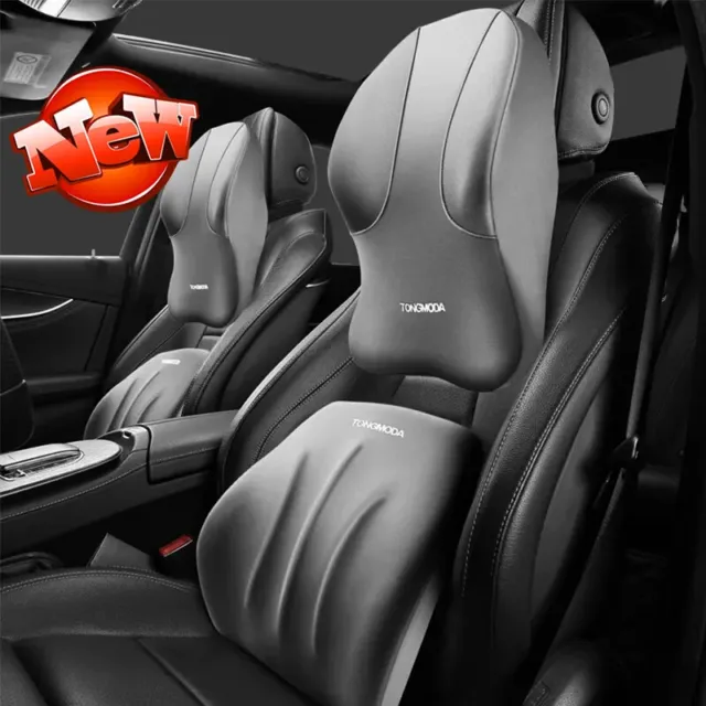 Car Seat Headrest Neck Pillow + Back Support Memory Cotton SET – carhacksy