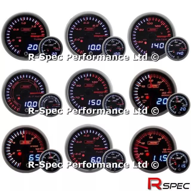 JEDES 3-STÄRKEN-ANGEBOT - 52 mm Prosport JDM Dual Display Warnanzeigen Turbo Boost usw.