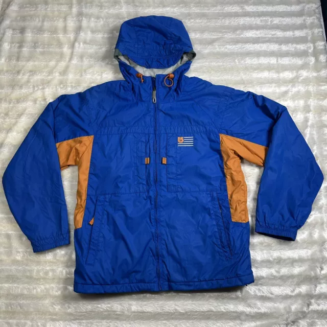 Burton Boys Size XL 18 Blue Orange Jacket Coat Ski Snowboarding Hooded Parka