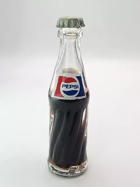 Vintage Pepsi Cola Soda Drink Mini Miniature  3" Glass Bottles