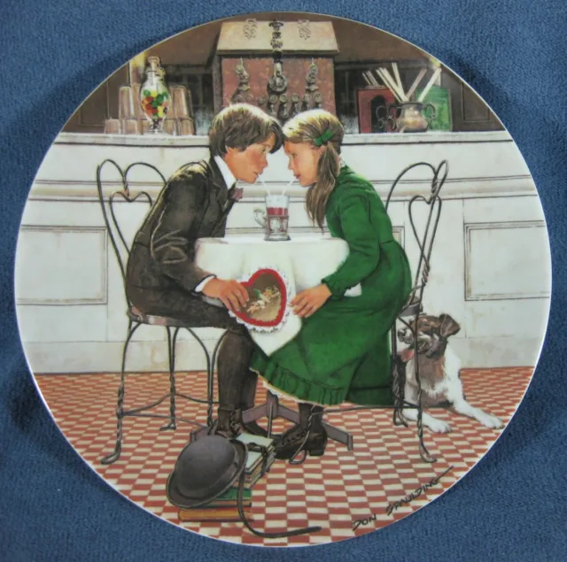 Valentines Day Collector Plate Don Spaulding Americana Holidays 1981 Knowles COA