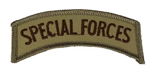Us Army Special Forces Sf Rocker Tab Patch Desert Tan Green Berets