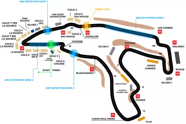 Formel 1 Ticket(s) Belgien (Spa) 2024 - SILVER 1 - für Samstag