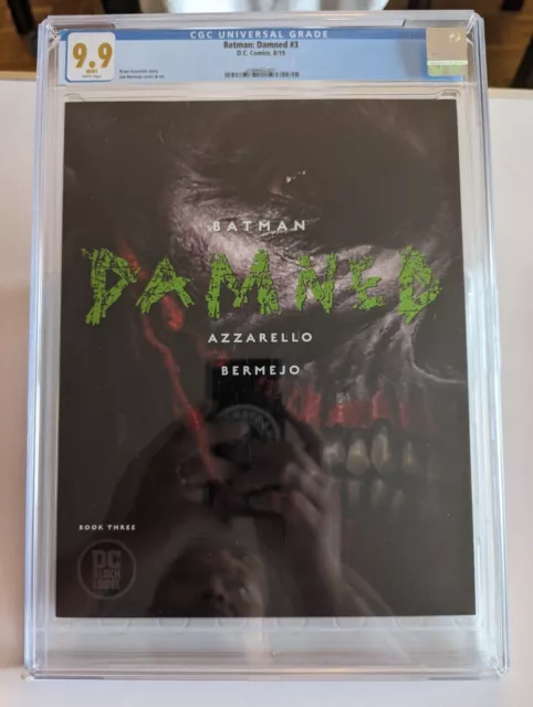 Batman Damned #3 Cgc 9.9 Mint Cover A (2018) Nm Dc Comics Azzarello Bermejo