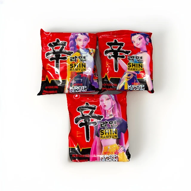 KPOP DEMON HUNTERS Nongshim Ramyun Ramen Huntrix 3 pack - Rumi Zoey ...