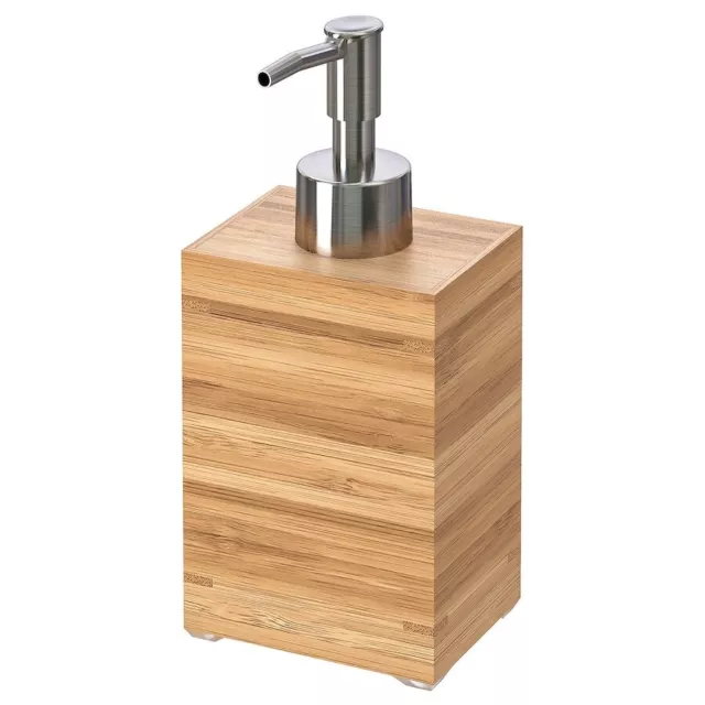 IKEA DRAGAN Bathroom Kitchen Liquid Soap Dispenser Bamboo Wood Decor