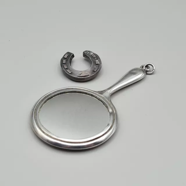Solid Silver Miniature Hand Mirror for Chatelaine by Adie & Lovekin Ltd 1919
