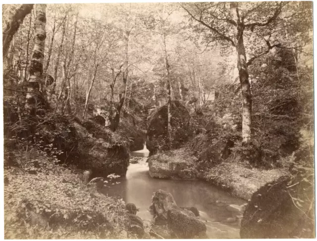 Armand Dandoy, Belgique, vue sur la Lesse  vintage albumen print   Armand Dand