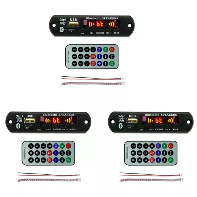 3X Module USB MP3 Bluetooth 12V MP3 WMA Décodeur Carte Module Audio FM AUX 3553