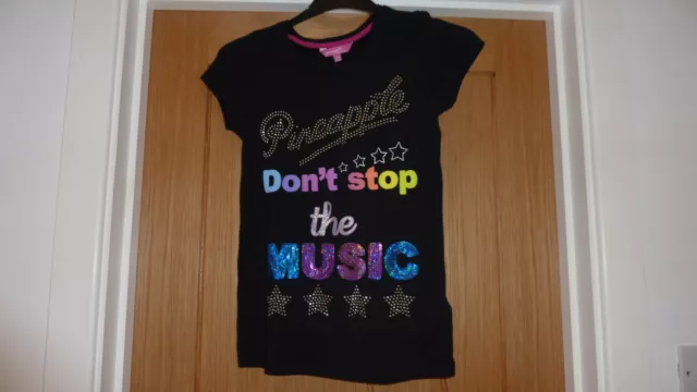 Pineapple Dance Don't Stop The Music T-Shirt Sparkle Glitter Stars Top 13 Bnwt