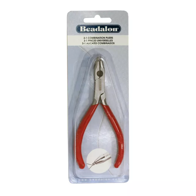 Beadalon® Standard 3-in-1 Combo Pliers Red Vinyl Handles