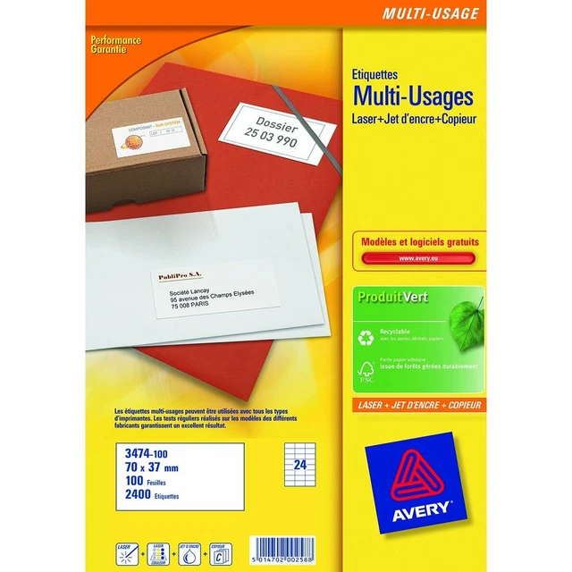 Lot De 3 Sachets Avery Zweckform Pastilles 19 Mm Bleues - 90 Pastilles Par Sachet - Neuf