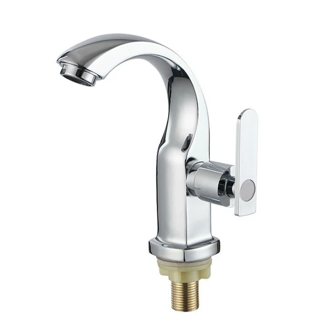 Rubinetto cascata in lega di zinco con design a leva singola per lavandino e lavandino