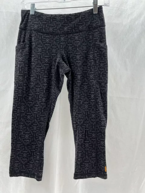Lucy Powermax Capri Pants Women’s Medium Black Gray Yoga Running Activewear
