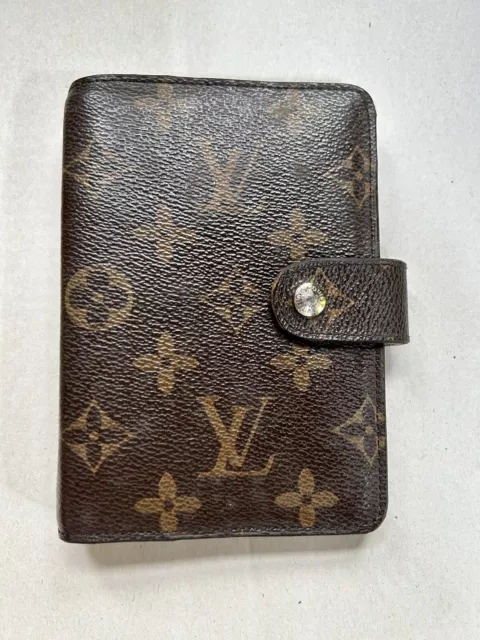 Authentic Louis Vuitton Monogram Agenda MM Notebook Cover R20004 LV 2814G