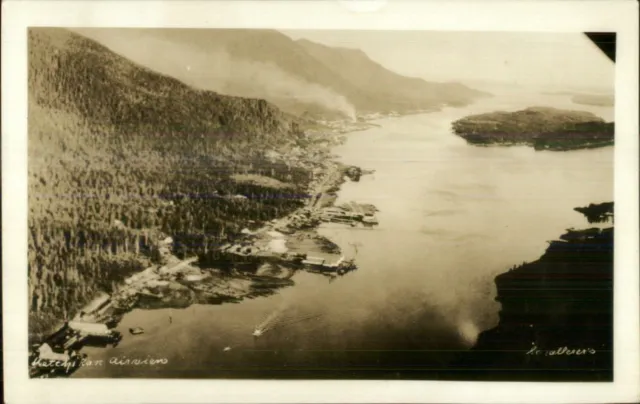 Ketchikan AK c1920s-30s Aerial View Real Photo Postcard