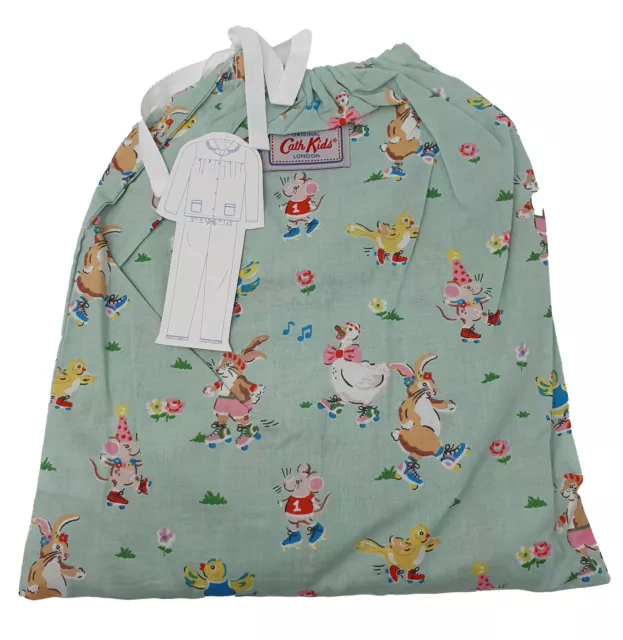 Cath Kidston Skate Party Girls Pyjamas PJs 1-2 Years Cotton NEW