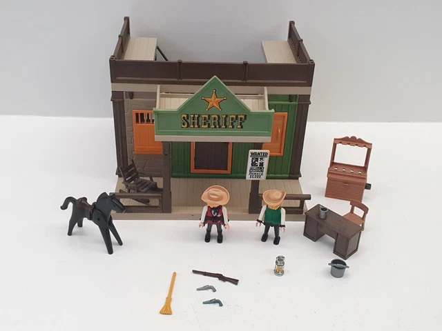 VINTAGE 1994 PLAYMOBIL Western Sheriff's Office 3786 Old West Cowboy With Box EUR 23,25 - ES