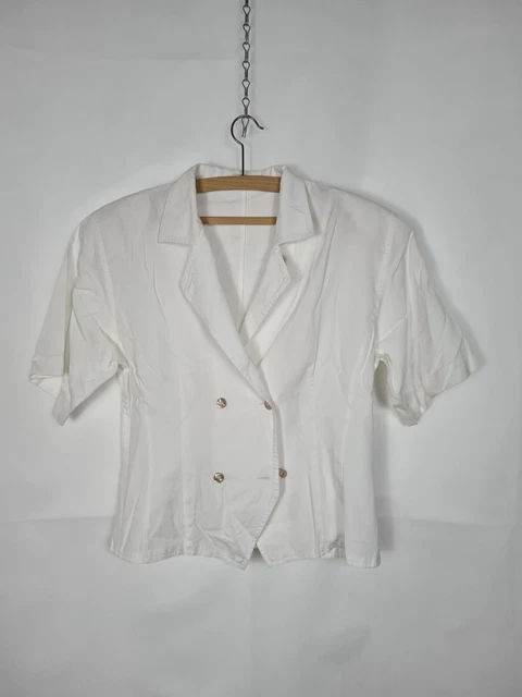 OXKNIT Damen Off Shoulder Top - Vintage Strickoberteil Mit Blitzmuster Kurzarm