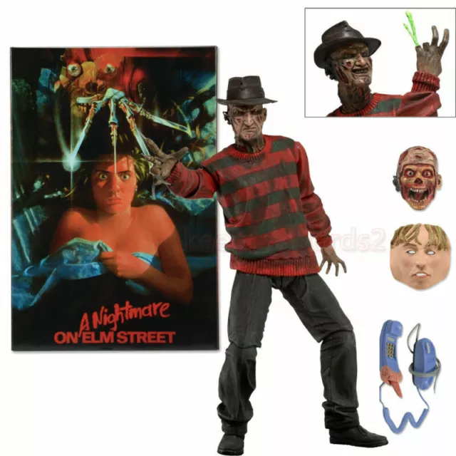 NECA 7" Freddy Krueger 30th Nightmare On Elm Street Action Figur Modell Puppe