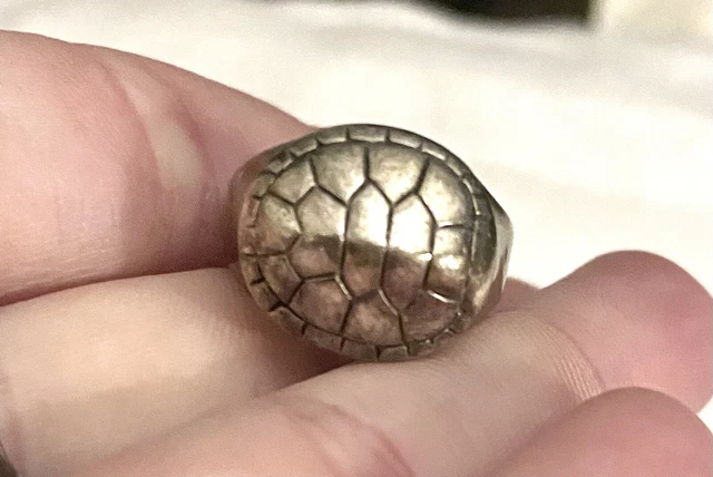 Vintage Mignon Faget Sterling Silver Ring Sz 7 Turtle Sea 925 Delta Zeta