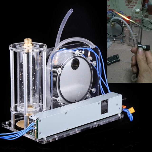 ELECTROLYSIS WATER MACHINE Dry Oxygen Hydrogen Flame Generator Water
