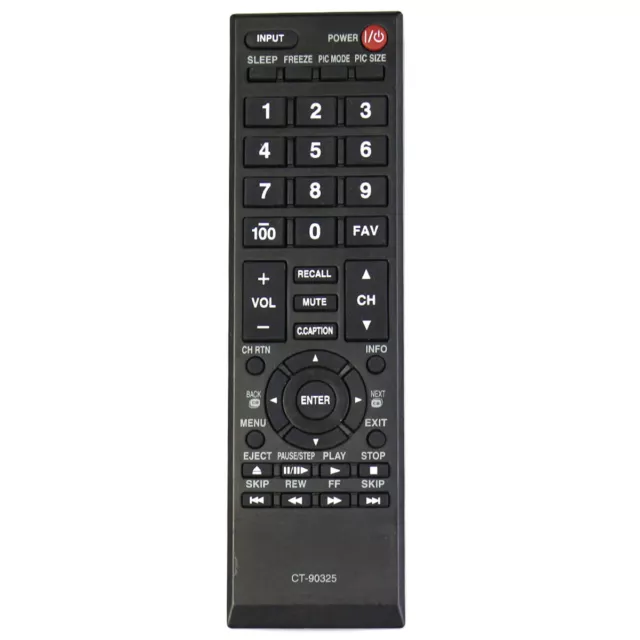 CT-90325 Replace Remote for Toshiba TV 55SL412U 55S41U 65HT2U 55G310U 46SL412U