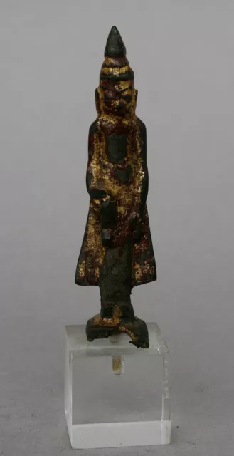 Antique Bronze Buddha Laos Khmer Burma South East Asia Private French Collection