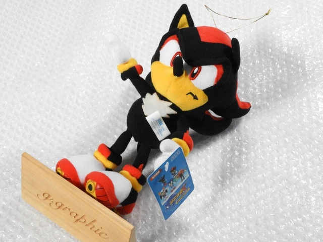 Peluche Sonic Shadow 37 Cm - Jouet En Peluche Hérisson Sonic Très Doux - Cadeau Enfant Fan De Jeux Vidéo Figurine Sonic