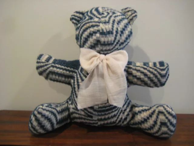 Primitive Teddy Bear #2 - Antique Coverlet - Large Stuffed Animal - Not A Toy