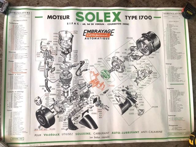 Affiche Vintage VeloSolex - Transport Rétro Années 50 - Impression D'art - Plusieurs Tailles