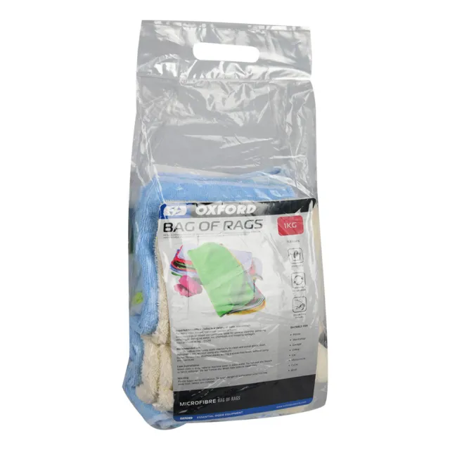 Oxford Products Essential Bag of Rags 1KG Ideal for Motorcycle Motorbike OX251