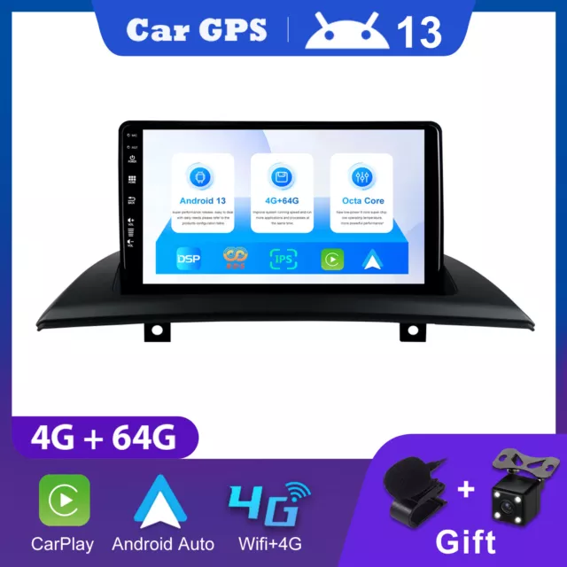 9"Autoradio GPS Navi Android 13 Pour BMW X3 E83 2004-2012 Stereo WIFI BT DAB SWC