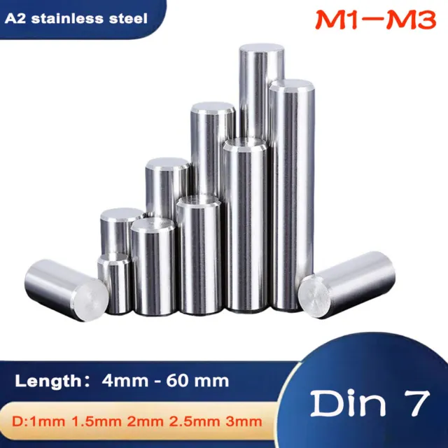 1mm 1.5mm 2mm 2.5mm 3mm Stainless Steel Dowel Pins Parallel Pins Various Lengths