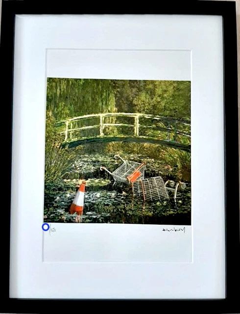Banksy Original M Arts Edition Lithographie Signée Numérotée /150 + CADRE INCLUS