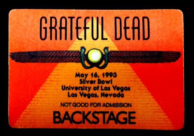 Grateful Dead Backstage Pass Las Vegas Nevada Silver Bowl UNLV 5/16/93 5/16/1993