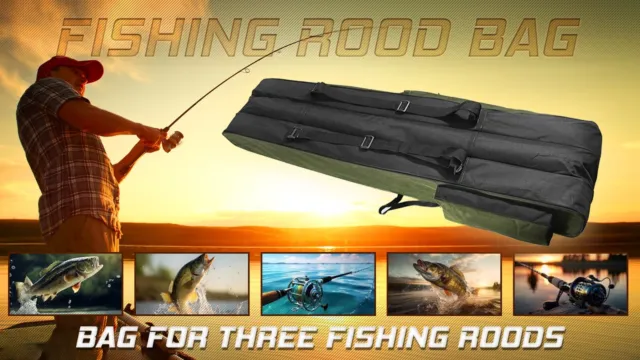 2POCKETS FISHING ROD Holdall Bag Carp Fishing Sleeve Travel Bag For Made Up  Reel £20.97 - PicClick UK