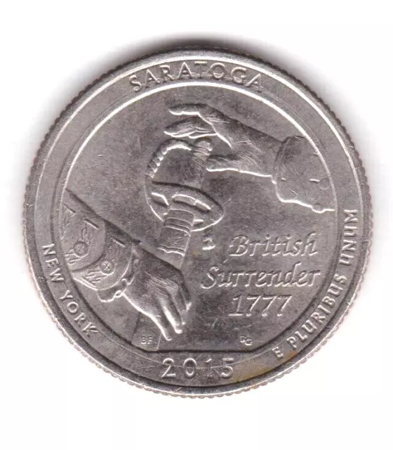 USA National Park Quarter 2015 D - New York Saratoga British Surrender 1777