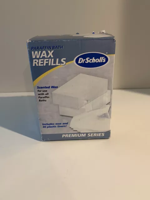 Dr Scholls Paraffin Bath Wax Refills Two 1 lb Scented Blocks 30 Plastic Liners