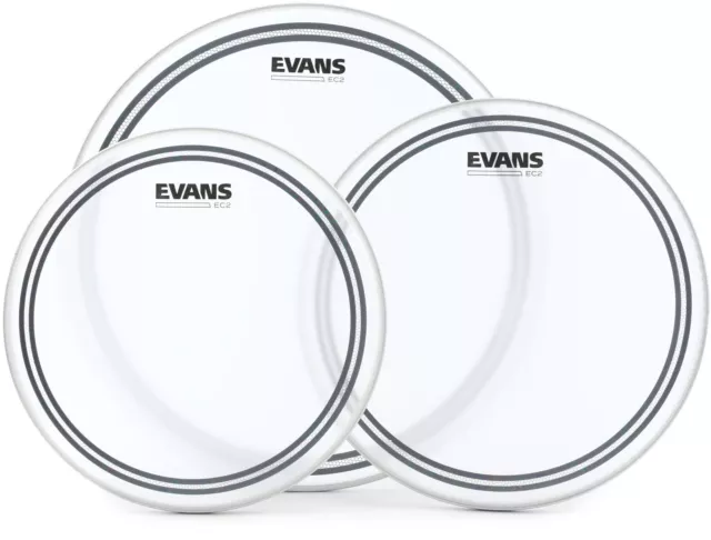 Evans EC2S Frosted 3-piece Tom Pack - 12/13/16 inch (3-pack) Bundle