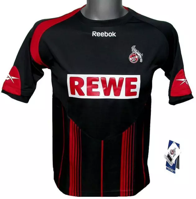 Reebok 1. FC Köln Trikot T-Shirt Away Fussball Gr. 164 XS Schwarz REWE Neuware
