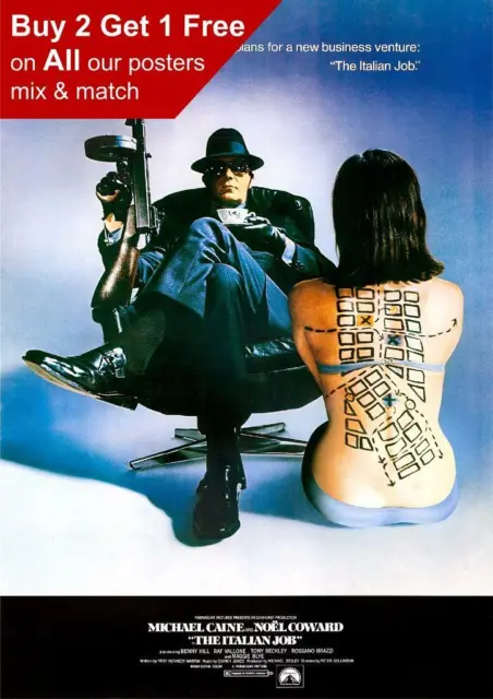 The Italian Job 1969 Movie Poster A5 A4 A3 A2 A1