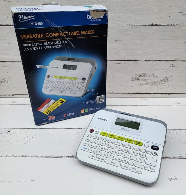 BROTHER LABEL MAKER PTouch PTD400 Compact Thermal Printer NO TAPE 24